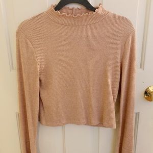 Mockneck Crop Top